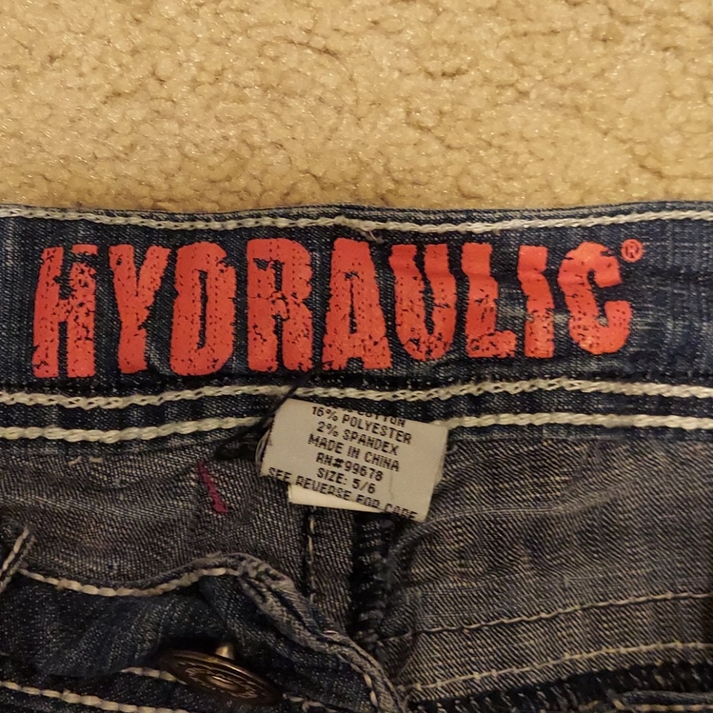 Hydraulic jean short shorts